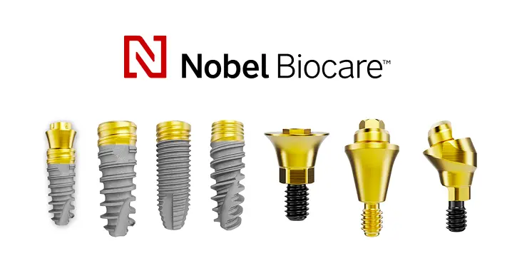 ノーベルバイオケア（NobelBiocare）社のインプラント製品画像